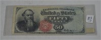 1866 Half Dollar U.S. Fractional Currency Note