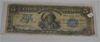 1899 Five Dollar Silver Certificate "Chief" Note