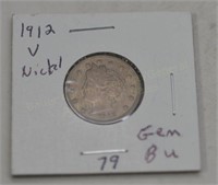 1912 Liberty Head V Nickel  Gem BU