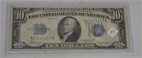 1934 Ten Dollar Silver Certificate XF