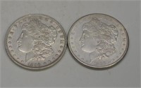 (2) Nice Morgan Silver Dollars: 1889 & 1896