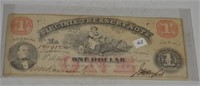 1862 One Dollar Virginia Treasury Note,  unc.