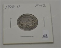 1916d Buffalo Nickel  F12