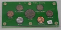 7 pc. U.S. Cent Type Set: