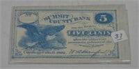 1862 Five Cent Fractional Bank Note