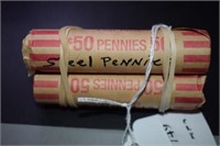 (3) Rolls of Mixed Wartime Steel Pennies