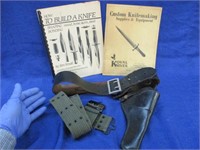 leather gun belt & holster -knife making guide-etc