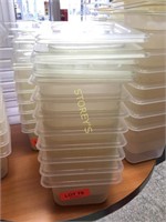 8 Poly Inserts w/ Lids 1/6, 4" - cambro