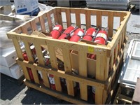 Pallet of fire extinguishers