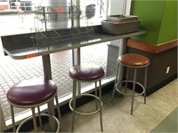 6' x 14" Eating Bar Unit - Bolted to Ground