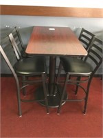 Rectangle High Top Table & 4 Chairs