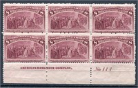 United States Plate Block of Six #236