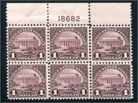 United States. #571 Plate Block of Six NH.