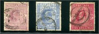 Great Britain #'s 139-141 Used.