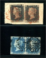 Great Britain #1 and 2 Used Lot.