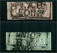 Great Britain Two High Values Used.