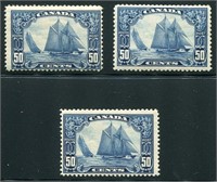 Canada # 158 Mint NH Three Copies.
