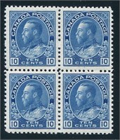 Canada #117 Mint Block of Four NH.