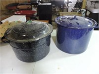 Pair of Graniteware Pots