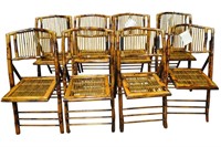 8- New Bamboo Folding Chairs