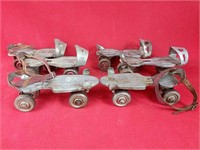 Three Vintage Roller Skates