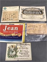Assorted paper items