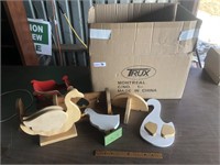 Large Box of Wooden Crafts