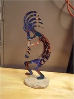 Kokopelli Metal Art On Rock