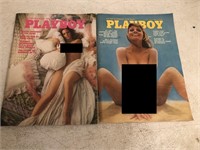 2 1973 Playboy Magazines