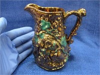 old luster ornate pitcher (5.5in tall)