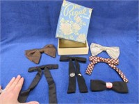 6 vintage bow ties & old "regal" box