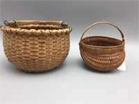 Two miniature baskets split Oak
