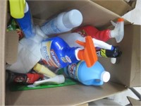 BOX OF CLEANING SUPPLIES