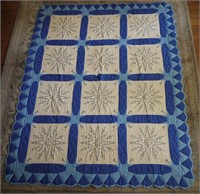 Quilt - Cross Stitch Embroidered Kit Quilt,