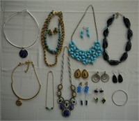 Assorted blues and greens sets - necklaces,