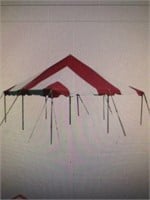 20' x 20' Framed Tent, Red/White w/ Frame/Poles