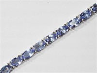 7-MM $1400 Silver Tanzanite Bracelet