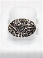 16-MM $1100 Sterling Silver Diamond Ring