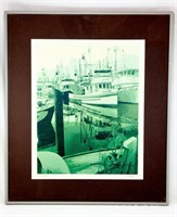 LE A/P Framed Photo Print Fishing Boats in Seattle
