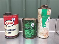 Esso, Valvolene & Shell tins