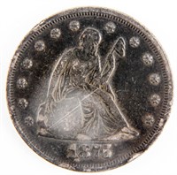 Coin 1875 Seated Liberty Twenty Cent Coin U.S.