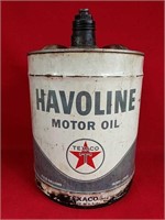 Vintage Halvoline 5 Gallon Motor Oil Can