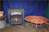 Fire Pit & Portable Dimplex Fireplace/Space Heater