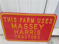 This Farm Uses Massey Harris Tractors Sign