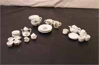 3 Miniature Incomplete Tea Sets