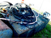 Large Black Fuel Tank w/Hoses & Fuel Nozzle,