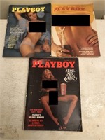 2 1974 & 1 1975 Playboy Magazines