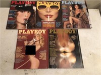 5 1982 Playboy Magazines