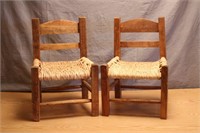 Two Small Thrush Seat Chairs