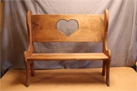 Country Style Children's Wood Bench